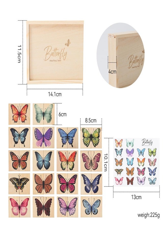 bopoobo Wooden Puzzles for Toddlers Toddler Puzzles - Montessori Animal Toy Puzzle for Toddlers 3-5 Year Old - Wood Toy Learning Realistic Animals for Boy and Girl (Butterfly) - Image 2